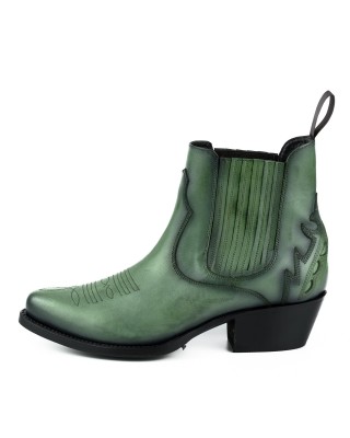 Mayura 2487 Marilyn Green Ladies Cowboy Ankle Boots