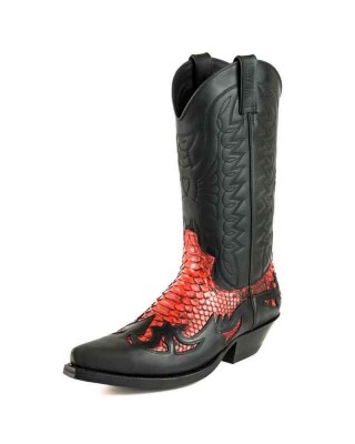 Mayura 1935 Black / Red Genuine Snakeskin