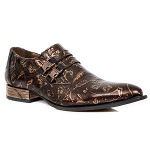 New Rock - M.NW228-S23 Bronze Floral Shoes