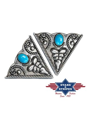 Stars & Stripes - Collar Tip Turquoise