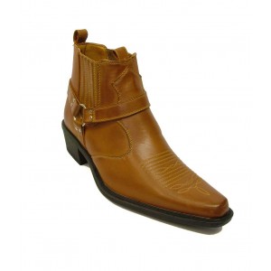 U.S.Brass - Eastwood Men's Ankle Cowboy Boot Brown