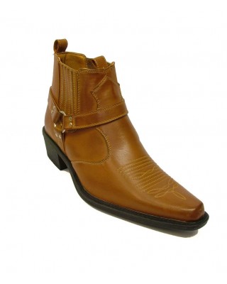 U.S.Brass - Eastwood Men's Ankle Cowboy Boot Brown