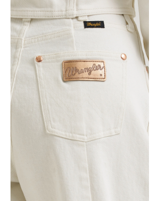 Wrangler - Lainey Wilson Tour Barrel High Rise Denim Jeans - Pearl White